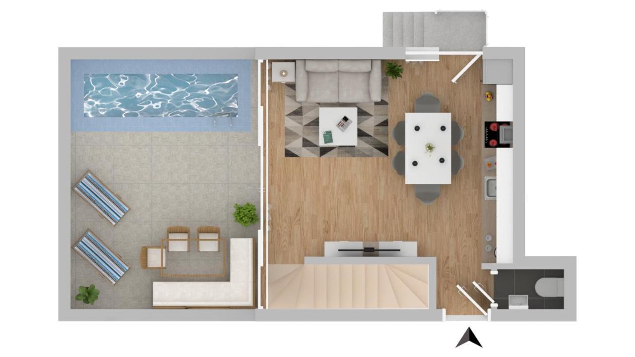 Villa Solis Lacus Modern Apartment - Private Heated Pool - Smart Tv Sky X - Free Parking Njivice Exterior photo